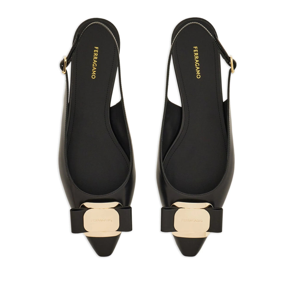 Ferragamo Black Ballet Flats Women