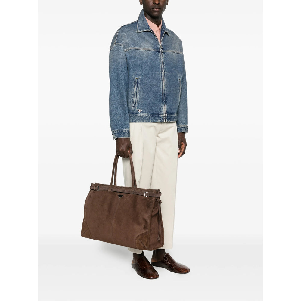 Prada Brown Tote Bags Men