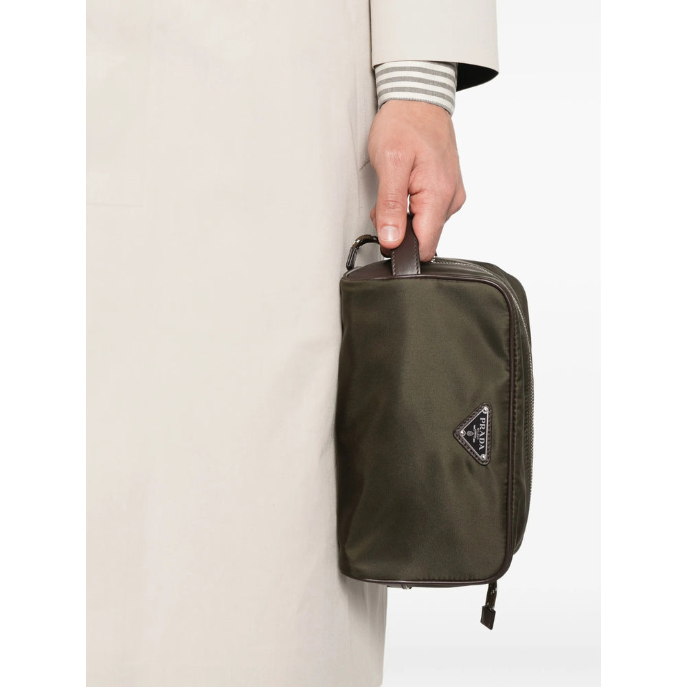 Prada Green Wash Bags Men