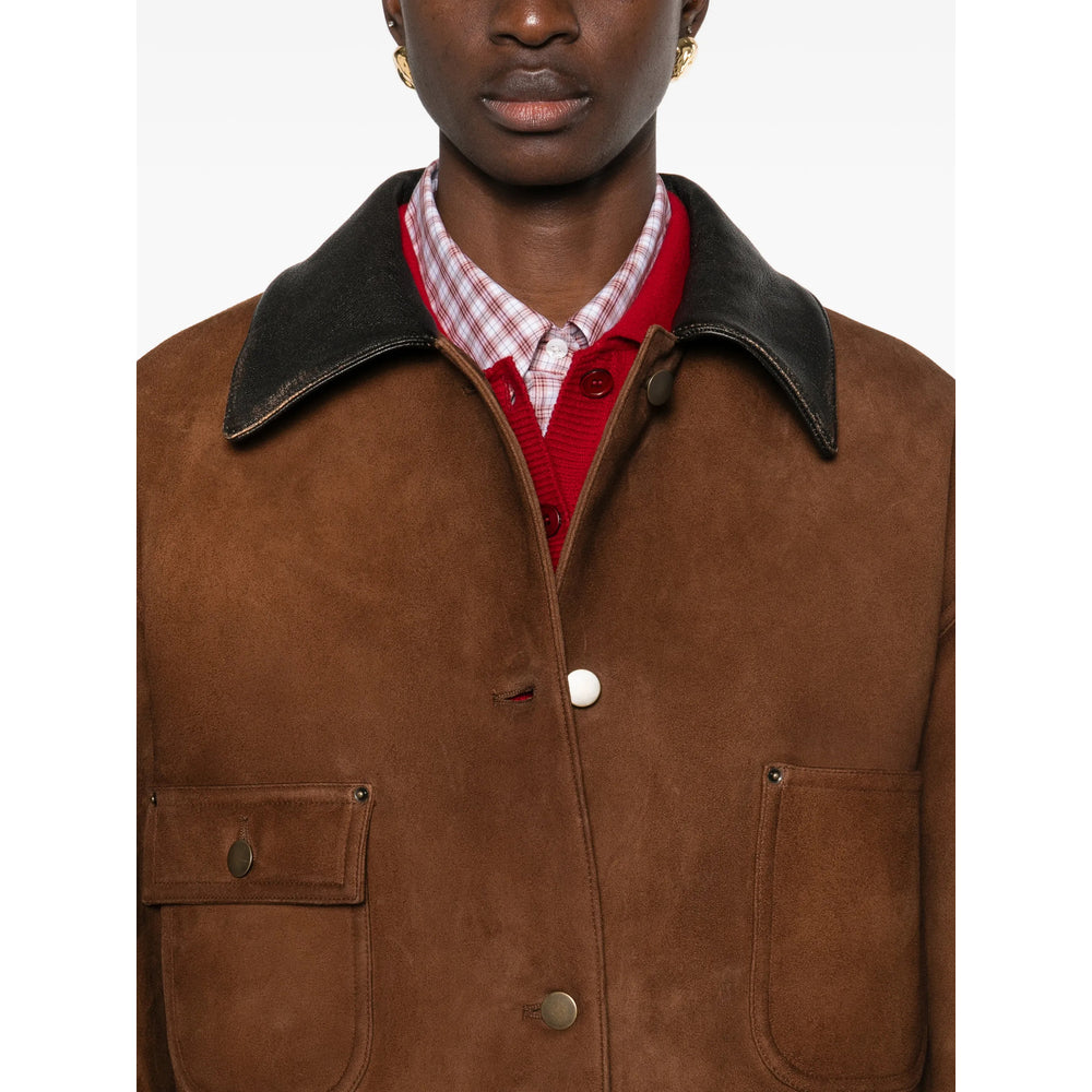 Prada Brown Jackets - Leather Jackets Women