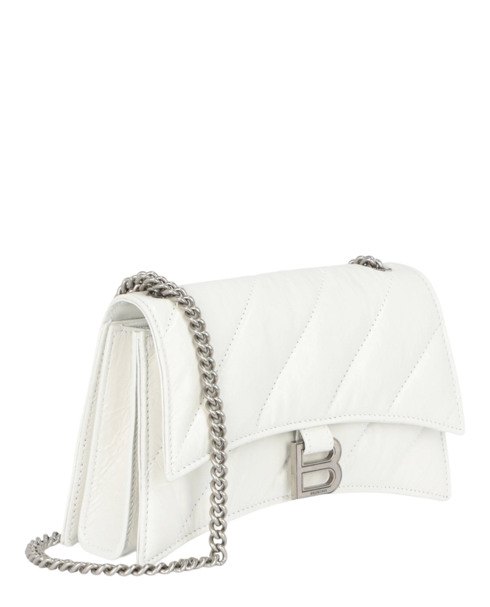 Balenciaga Womens Crush Xs Quilted Chain Shoulder Bag