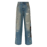 Amiri Amiri Blue Denim - Wide-Leg Jeans Women