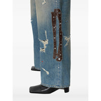 Amiri Amiri Blue Denim - Wide-Leg Jeans Women