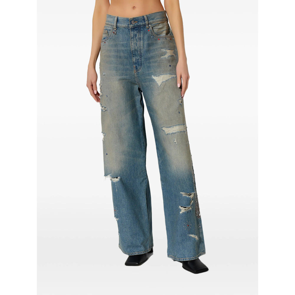 Amiri Amiri Blue Denim - Wide-Leg Jeans Women