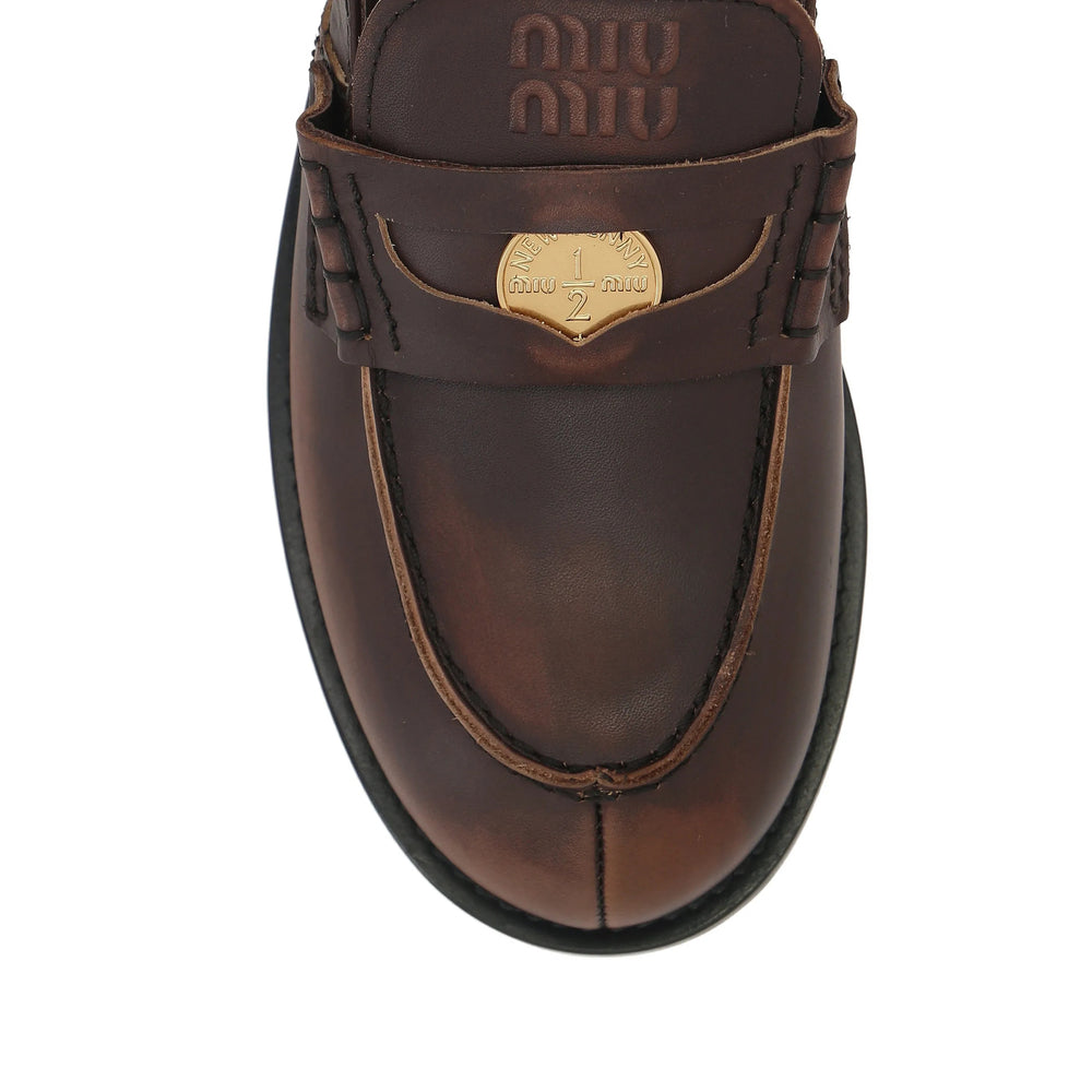 Miu Miu Brown Loafers Women