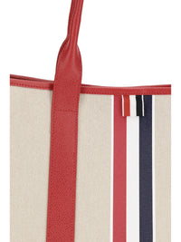Thom Browne Men Canvas Tote Bag