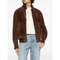 Alexander Mcqueen Brown Jackets - Leather Jackets Men
