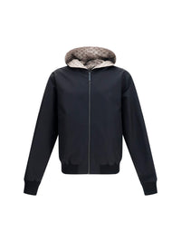 Gucci Men Reversible Zip Jacket In Cotton