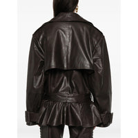 Rotate Brown Jackets - Leather Jackets Women