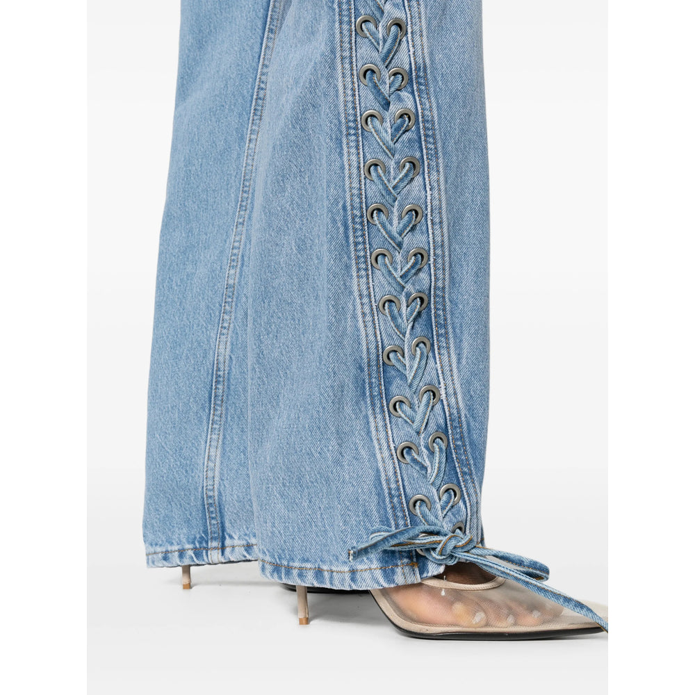 Rotate Rotate Blue Denim - Straight-Leg Jeans Women