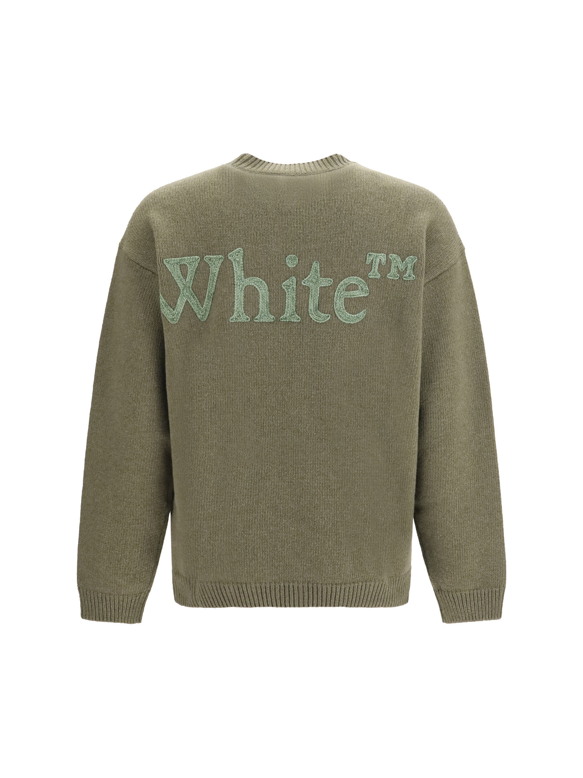 Off-White Men Bookish Shared Logo Knit Crewneck