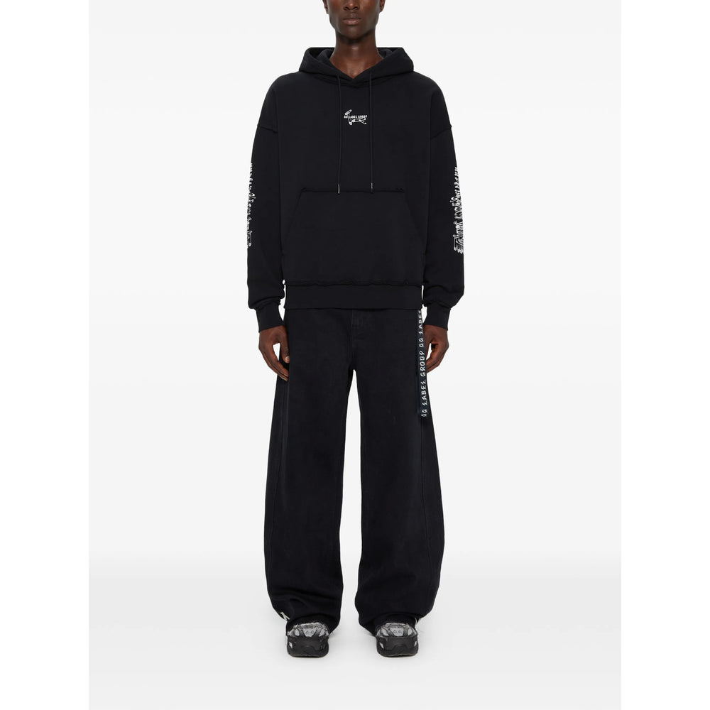 44 Label Group Black Sweaters & Knitwear - Hoodies Men