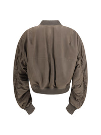 Rick Owens Men Secchia Flight Bomber In Lambskin Leather With Padding