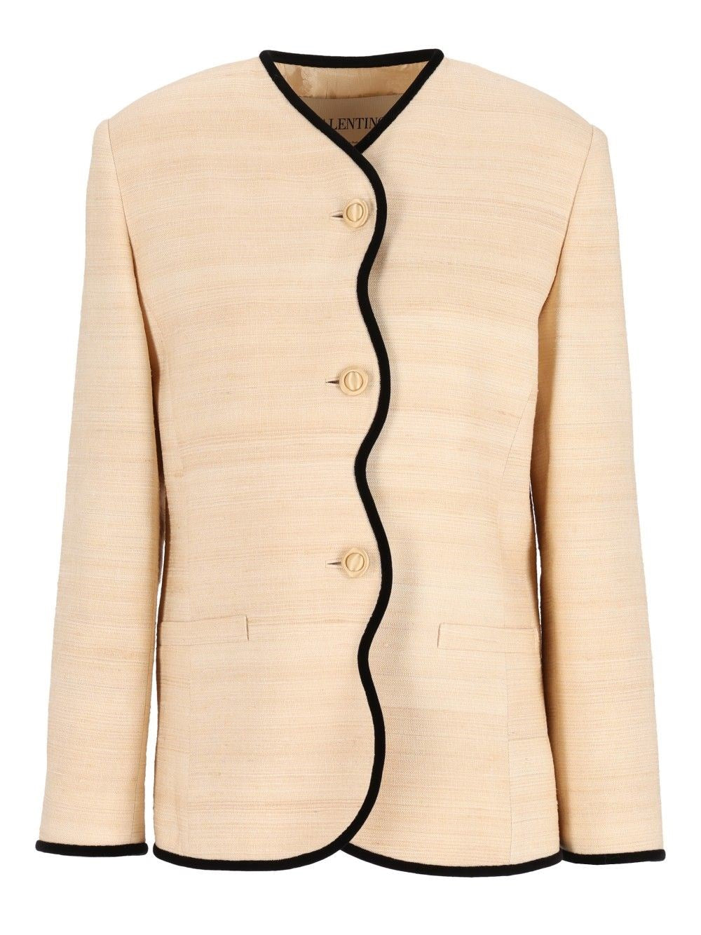 Valentino Garavani Women Silk And Linen Blazer