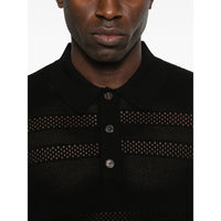 Dries Van Noten Black Polo Shirts Men