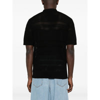 Dries Van Noten Black Polo Shirts Men