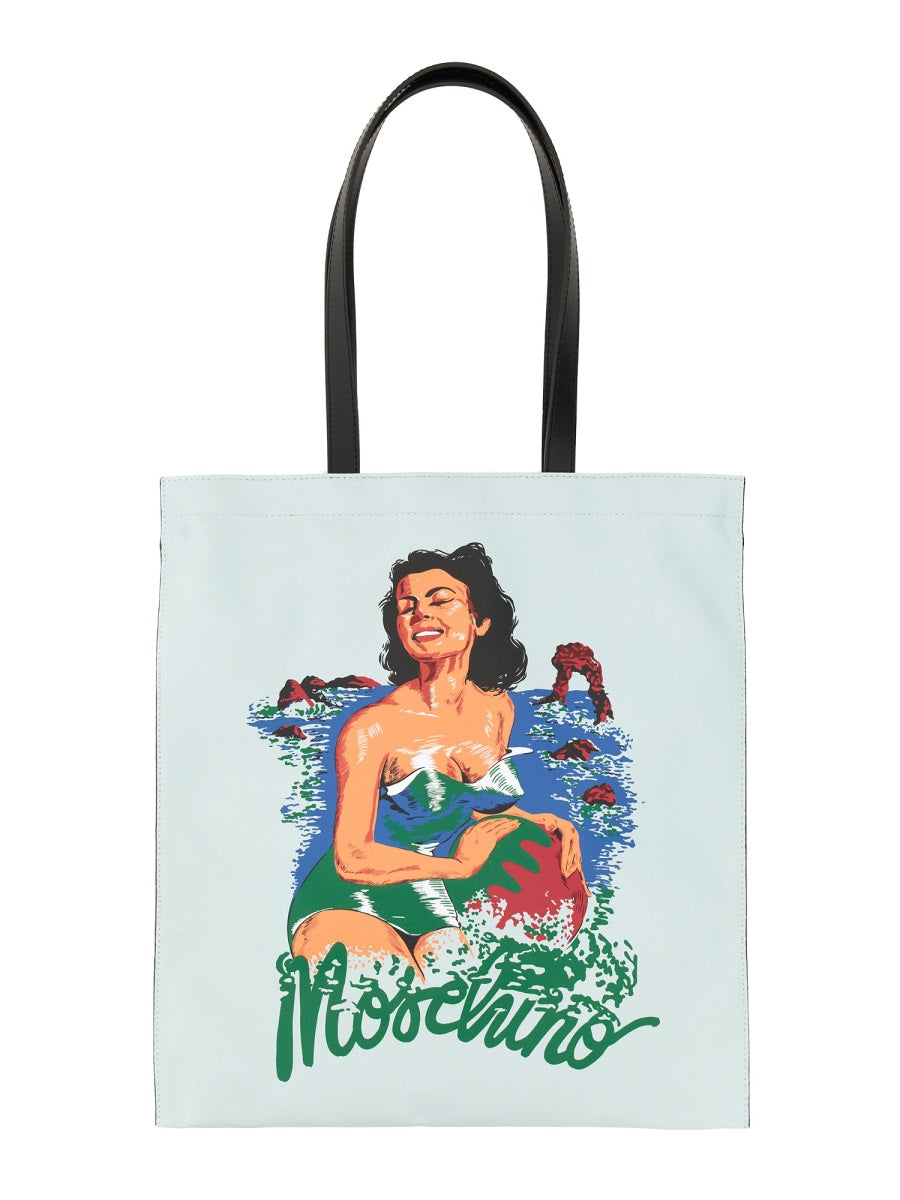 MOSCHINO Moschino Men Hawaiian Print Tote Bag