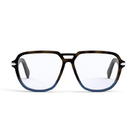 Dior Eyeglasses Aviator Full Rim, Shiny Havana Frame and Clear Demo Lens Lens DIORBLACKSUITOAI2000