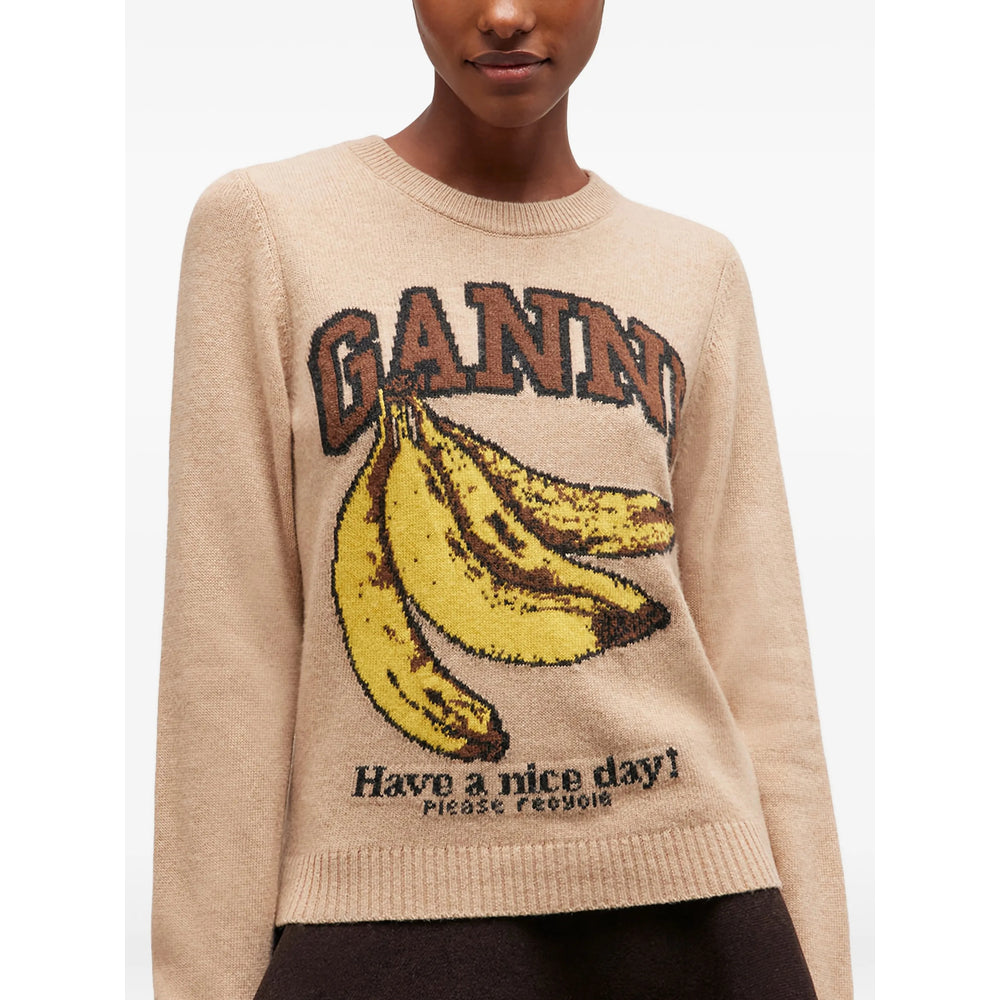 Ganni Ganni Neutrals Knitwear - Jumpers Women