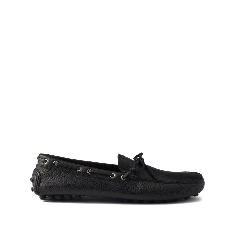 Prada Prada Black Boat Shoes Men