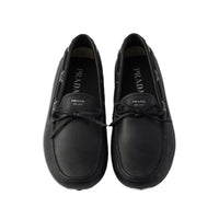 Prada Prada Black Boat Shoes Men