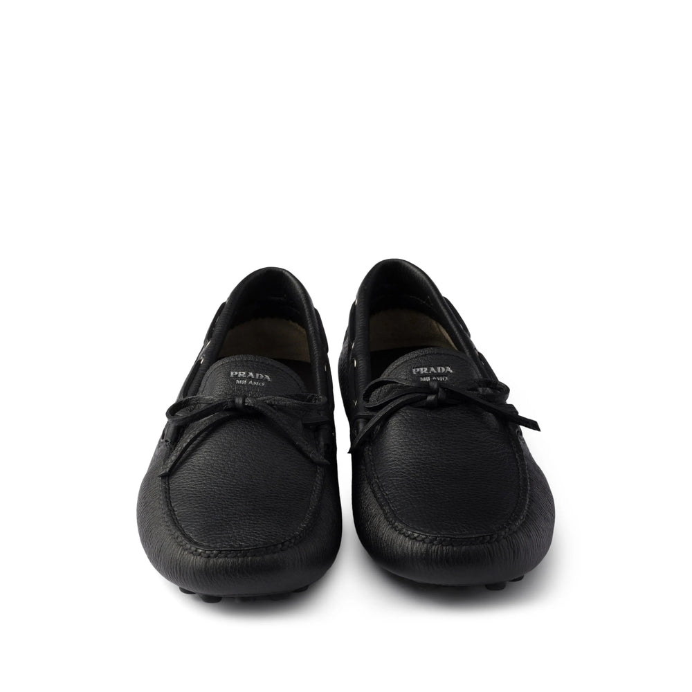 Prada Prada Black Boat Shoes Men