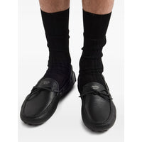 Prada Prada Black Boat Shoes Men
