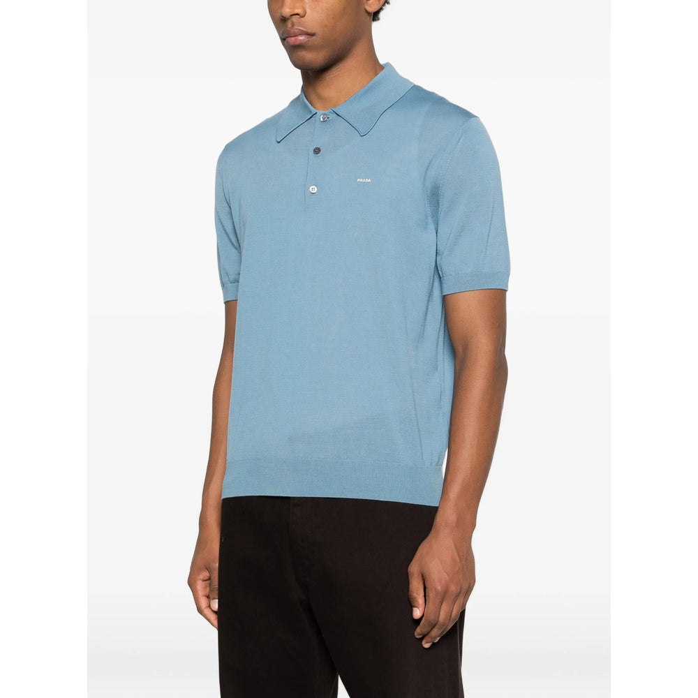 Prada Blue Polo Shirts Men
