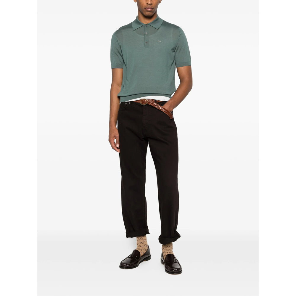 Prada Green Polo Shirts Men