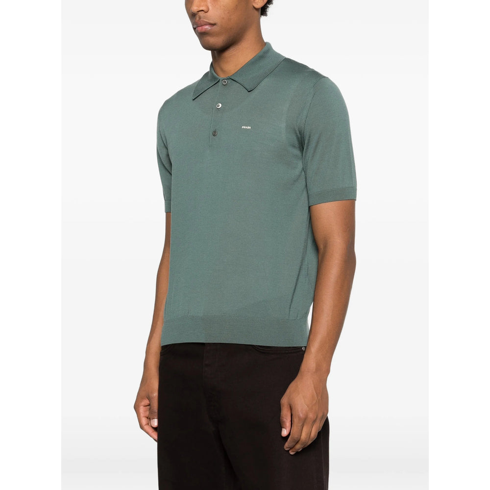 Prada Green Polo Shirts Men