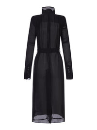 Rick Owens Women Maria Trench Coat In Transparent Organza With Belt