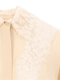 Fendi Women Parchment-Colored Georgette Shirt