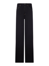 Saint Laurent Women Wide Leg High Waist Denim Jeans