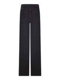 Saint Laurent Women Wide Leg High Waist Denim Jeans