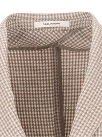 Tagliatore Men Houndstooth Blazer In Wool And Silk