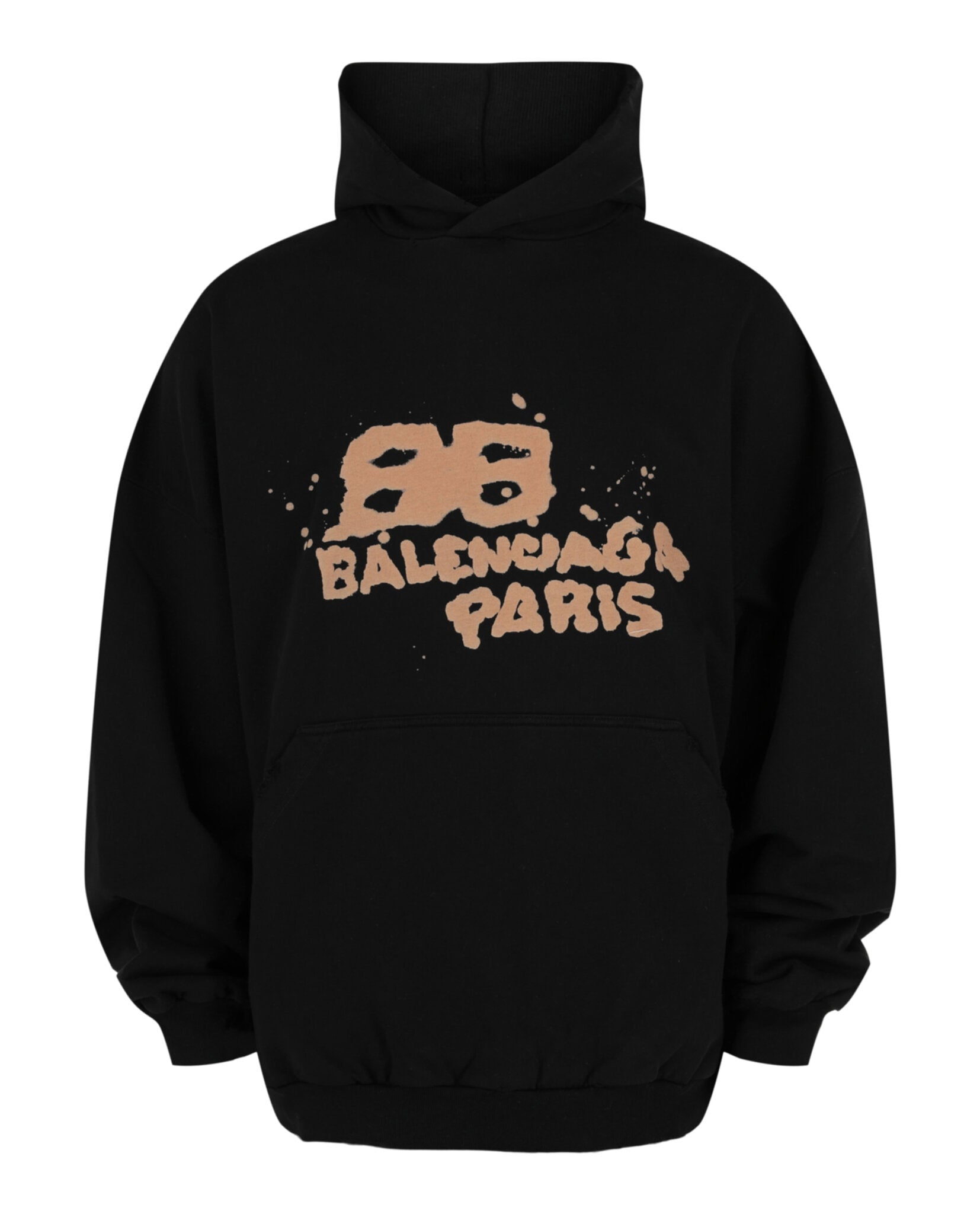 Balenciaga Mens Hand Drawn BB Icon Cotton Hoodie
