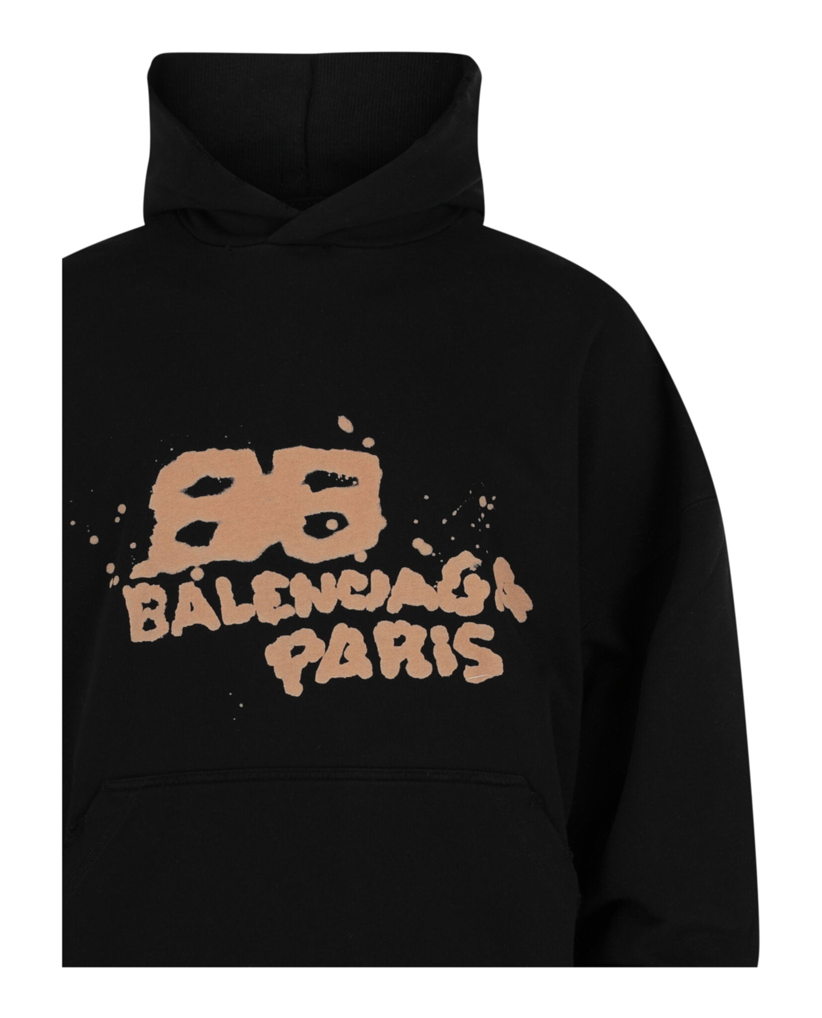 Balenciaga Mens Hand Drawn BB Icon Cotton Hoodie