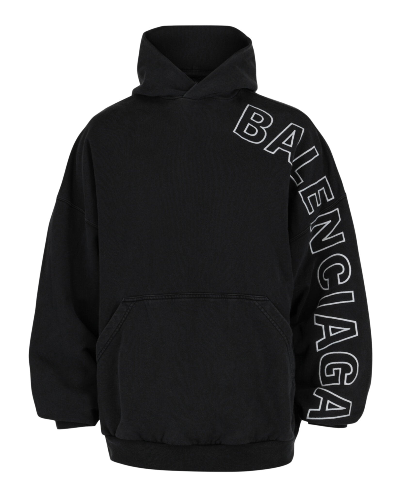 Balenciaga Unisex-Adult Logo Embroidered Oversized Hoodie – Bluefly
