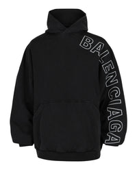 Balenciaga Unisex-Adult Logo Embroidered Oversized Hoodie