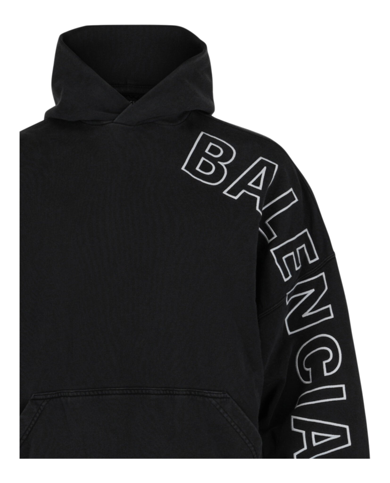 Balenciaga Unisex-Adult Logo Embroidered Oversized Hoodie