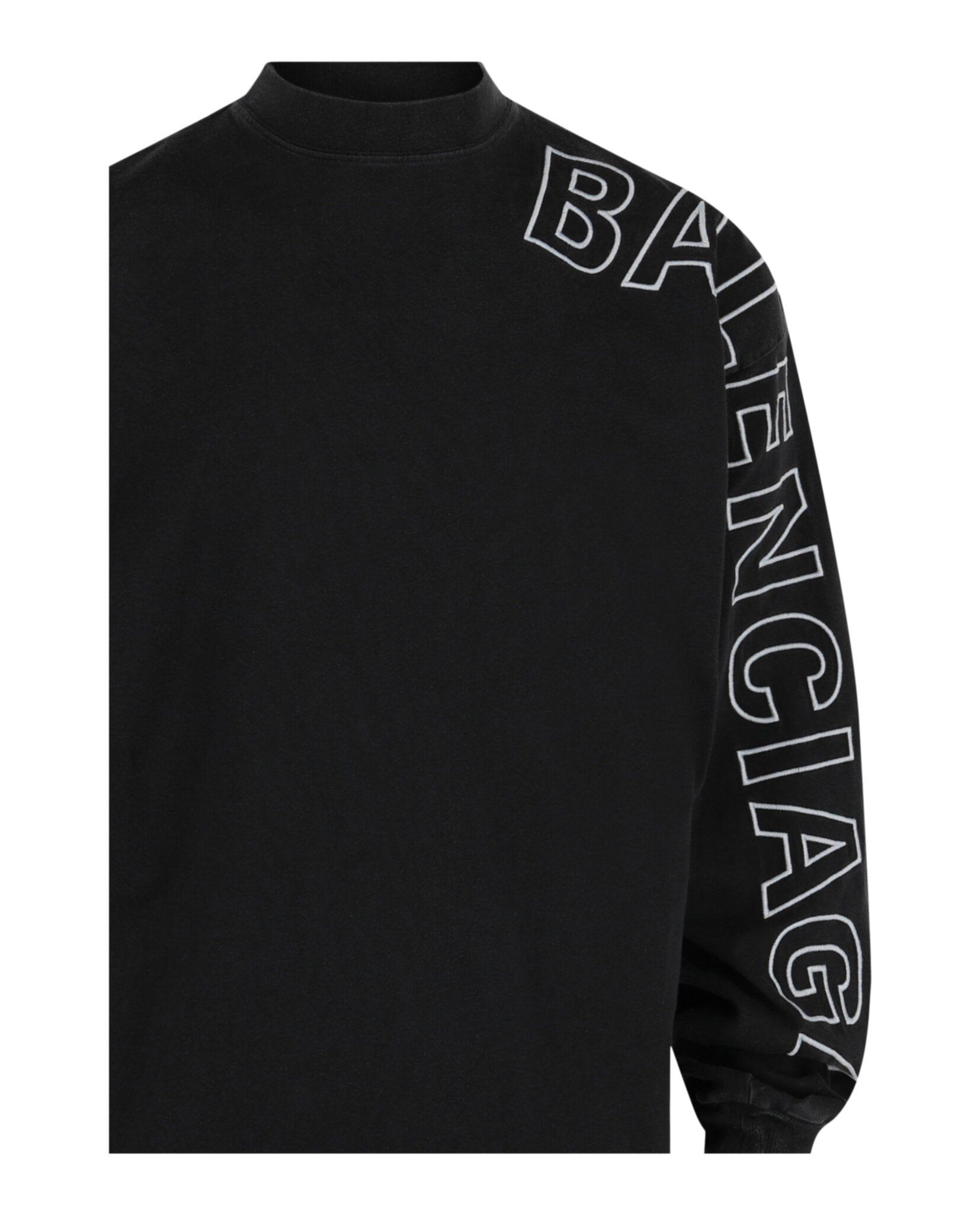 Balenciaga Unisex-Adult Oversized Embroidered Long Sleeve T-Shirt