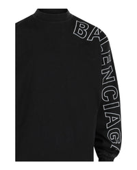 Balenciaga Unisex-Adult Oversized Embroidered Long Sleeve T-Shirt