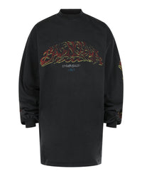 Balenciaga Mens Graphic Long Sleeve T-Shirt