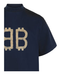 Balenciaga Balenciaga Unisex-Adult Crypto-Print Vintage Cotton T-Shirt