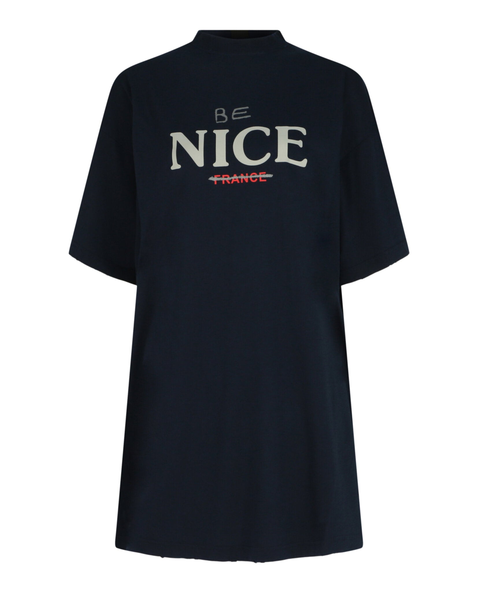 Balenciaga Balenciaga Womens Be Nice France Graphic T-Shirt