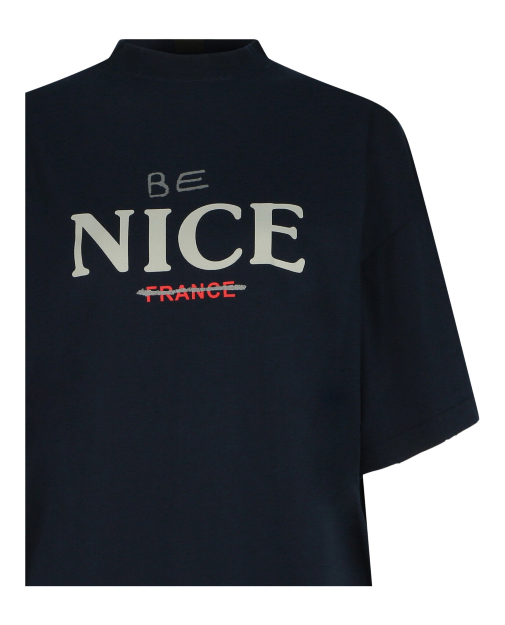 Balenciaga Balenciaga Womens Be Nice France Graphic T-Shirt