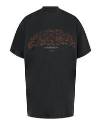 Balenciaga Balenciaga Mens Offshore Logo Print Oversized T-Shirt