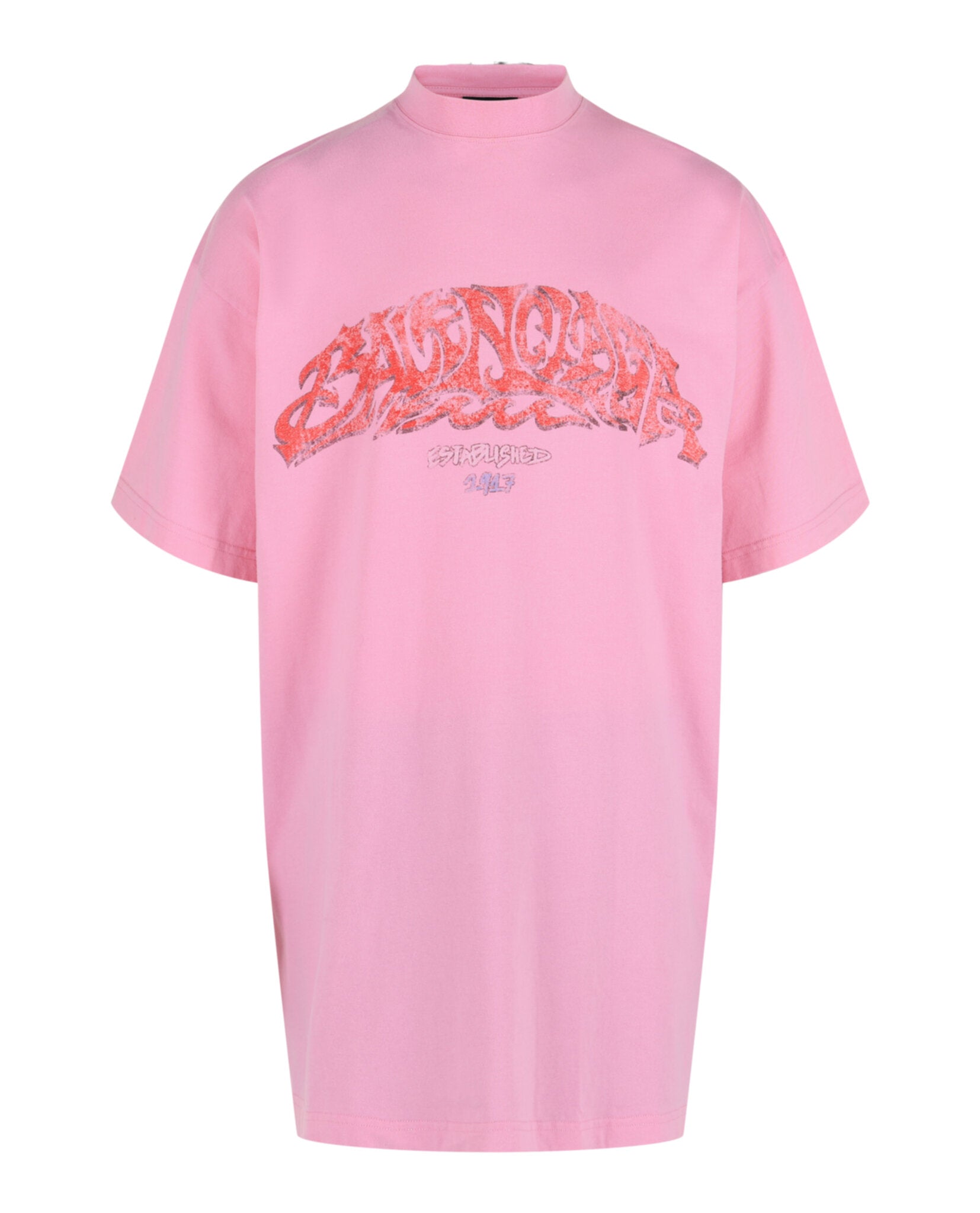 Balenciaga Balenciaga Mens Offshore Logo Print Oversized T-Shirt