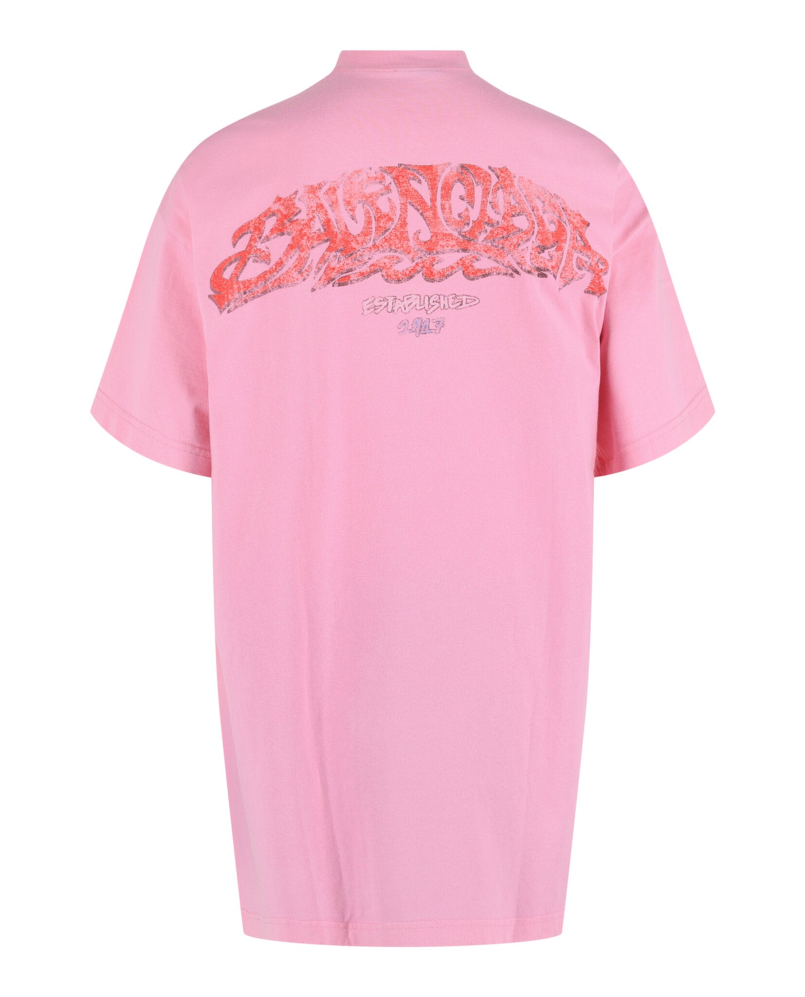 Balenciaga Balenciaga Mens Offshore Logo Print Oversized T-Shirt