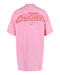 Balenciaga Balenciaga Mens Offshore Logo Print Oversized T-Shirt